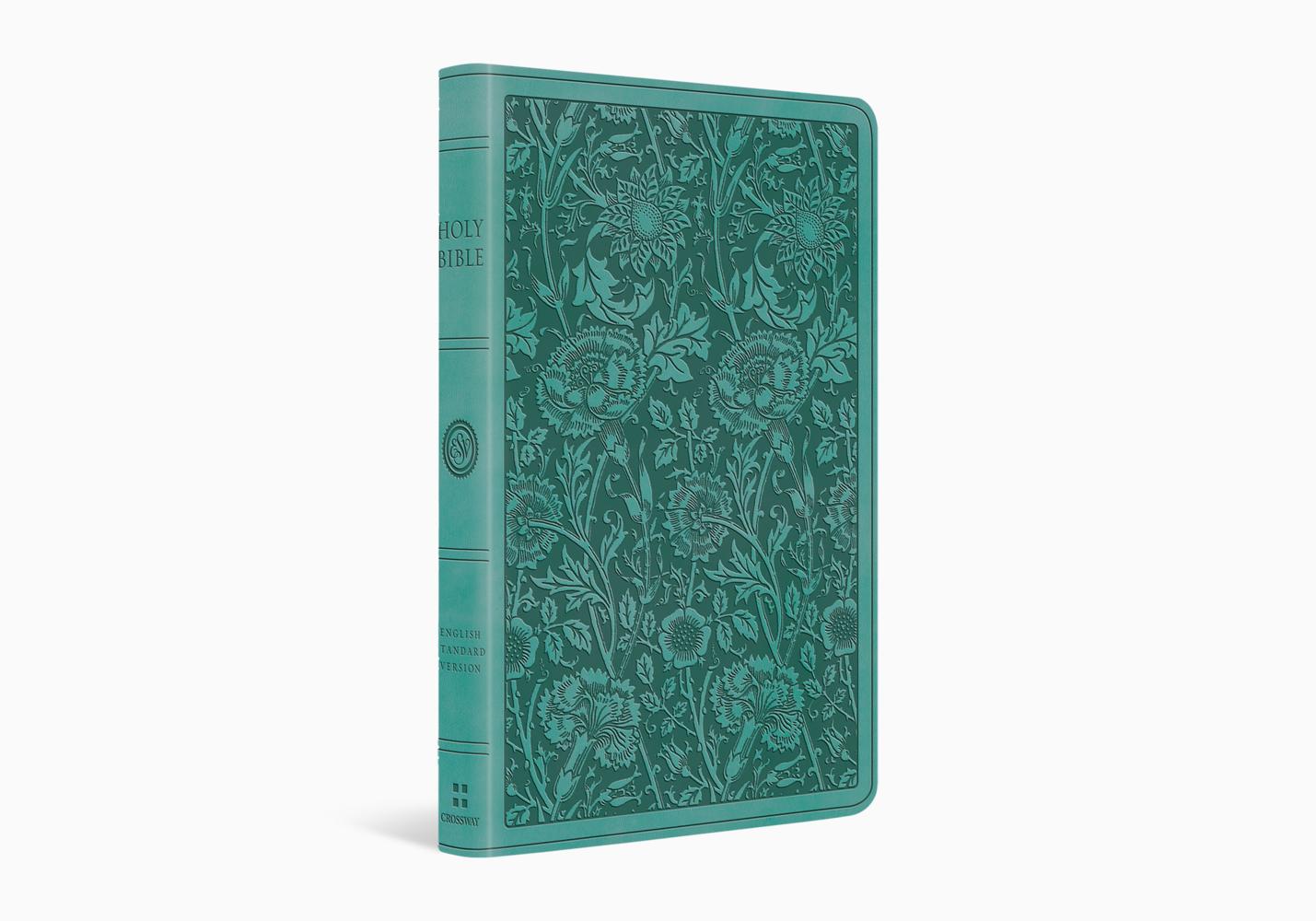 ESV PREMIUM GIFT BIBLE TT FLORAL TEAL