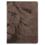 LION FACE BE STRONG JOURNAL IM BROWN