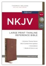 NKJV LP THINLINE REF BROWN IM