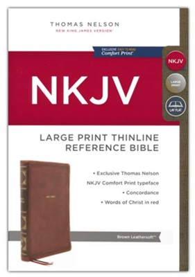 NKJV LP THINLINE REF BROWN IM